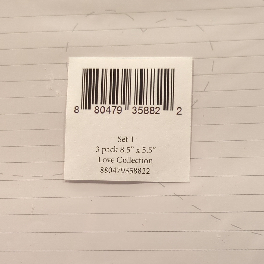 Lug Doodle Notepad 3pk - 8.5" X 5.5" - Love Collection - New-Open Pkg - Picture 2 of 12